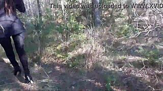 high heels clicking through the woods with her 😏🌳