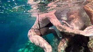 diving under water for sloppy blowjobs and riding that milf's juicy pussy lips poolside 🌊🍑