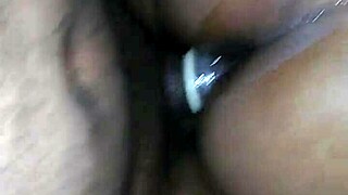 Riding huge ebony monster black cock in the hood