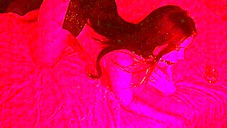 tied submissive slave punished hard by master while she moans for more