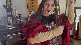 latina crossdresser sneaks into french queen's castle bedroom for fetish play