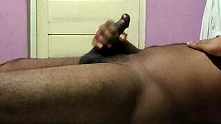 brunette dude strokes huge cock solo in underwear