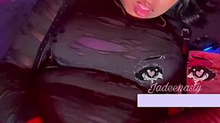 Goth Girl's Shaved Pussy Squirts Nonstop for Thirty Minutes