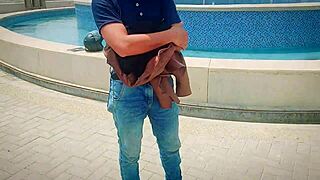 sexy big ass bisexual chica offers cash for street creampie fun