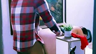 Curvy Colombian BBW Sneaks Office Sex with Roommate