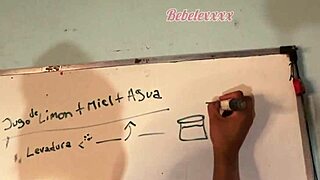 submissive redhead teacher toys tight pussy double penetration lesson