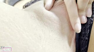 this gothic babe bends over showing her tight little asshole up close in amateur fun