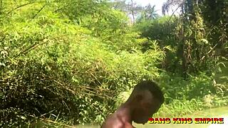 amateur bbc pornstar turns african festival into village stream fuck 😈 pounding that shaved maiden cowgirl doggy!