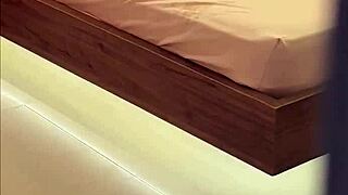 i catch busty stepmom hot in her room she milks my cock behind his back