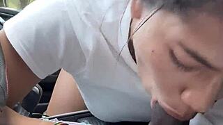 stranger car blowjob payment sloppy deepthroat big black cock