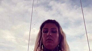 tattooed babe's hard nipples poke through see-through top at gym she admits she's super horny and wet