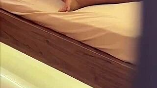 i catch busty stepmom hot in her room she milks my cock behind his back