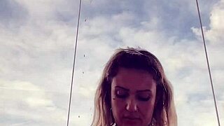 tattooed babe's hard nipples poke through see-through top at gym she admits she's super horny and wet