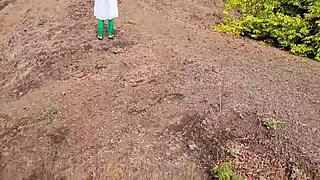 ever wondered how aunt gets bent over and creampied at the ranch?