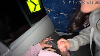 Colombian Cutie Sucks Unknown Passenger's Cock on Real Public Bus Till He Cums