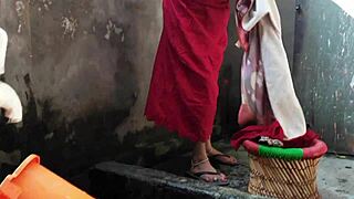 Biggest Boobs Indian Bhabhi Drenches Wet Pussy Outdoors