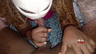 Chubby ebony neighbor moans loud taking tight wet pussy pounding in bathroom with big black cock