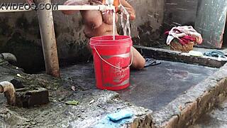 Biggest Boobs Indian Bhabhi Drenches Wet Pussy Outdoors