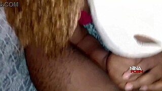 Chubby ebony neighbor moans loud taking tight wet pussy pounding in bathroom with big black cock