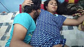 the horny indian housewife tempts her neighbor into wild rough sex in dorm