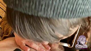 Close Up Spit Drips Down Huge Cock In Goth Teen's Sloppy Deepthroat