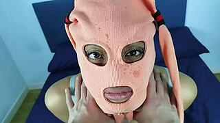 latin bdsm slave mask buttplug tease master slaps spits anal cum