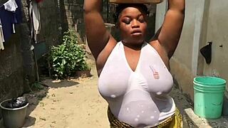 That alpha baddie gets railed outdoors by the crew