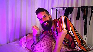 hot teen in fishnets teases then gets fingered hard 😈🔥