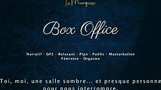 french office girl gives gentle public blowjob