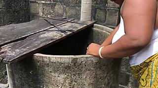 That alpha baddie gets railed outdoors by the crew