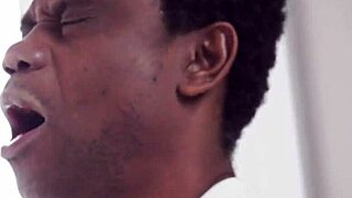 Teen babe rides grandpas throbbing black cock hard