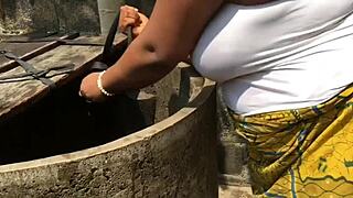 That alpha baddie gets railed outdoors by the crew