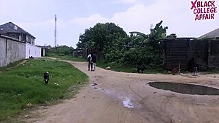 ghana schoolgirl ditches class for bent over doggystyle black cock pounding in 4k