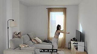 curvy black roommate just met him n already bends for dorm fuck 🍑🏠💦