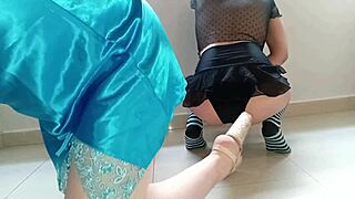 imagine lola and candy's wife strapon pegging her hubby in drag fetish fun