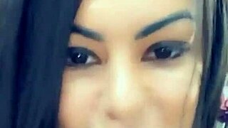 queen bee brunette with tanned skin films sexy lingerie clips