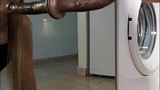 petite german housewife ditches dildo for black cock pounding anal leading to massive squirt