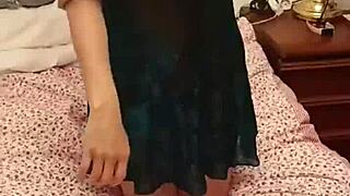 Milf's tight pussy gets ripped by young stud while dad works