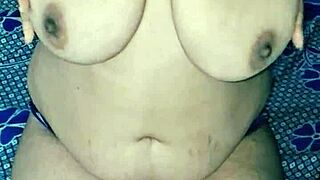 hey check this hot indian wife squeezing huge boobs fingering hairy pussy