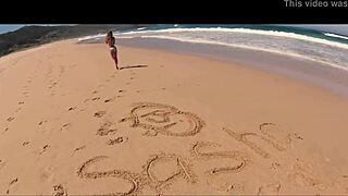 spanish beach model sasha ikeyeva shows perfect petite ass in bikini on doninos ferrol travel vibes