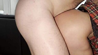 School teen bends over teacher's chair for creampie to boost her grades