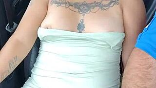 uber driver gropes flashes tattooed mexican whore pussy on ride to destination