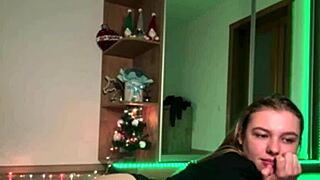 Chubby teen's wet pink pussy fingered hard before doggy pounding orgasm