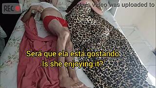 old perv tricks young visitor into bed sharing handjob cumshot