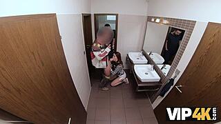 vip4k. i spot sweet redhead at mall fuck her for cash while watching