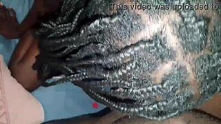 Naughty Skinny African Bitch Flashes Shaved Pussy for BBC Pound