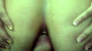 horny neighbor brunette spreads ass anal fingers gaping creampie