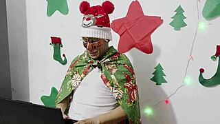 Sleeping Secretary Wakes to Boss's Big Cock in Bent Over Doggystyle for Christmas Delivery