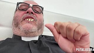 Pounding chubby student Rebeca Addams' big tits cowgirl with teacher roleplay cum swallow!