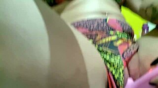 brazilian brunette flashes swollen pussy clit vibrating hard